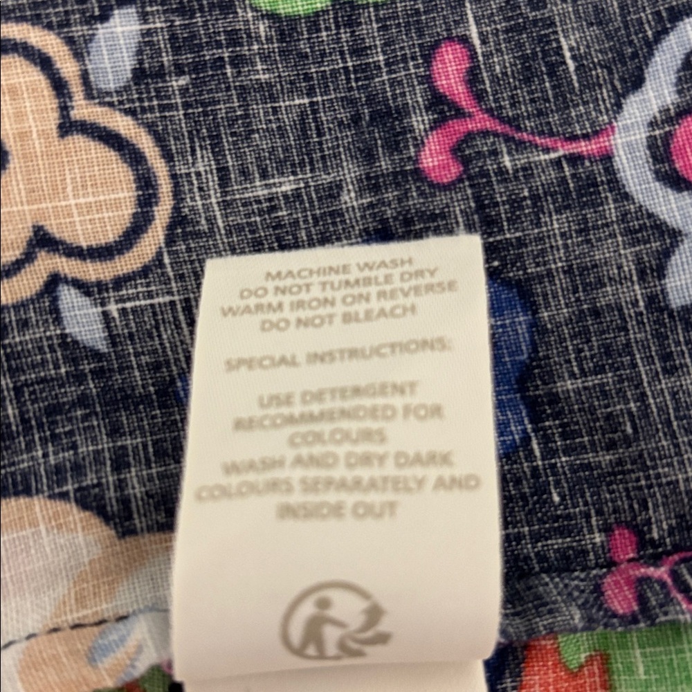 Boden navy blue floral linen shift dress size 14 long - Picture 10 of 10